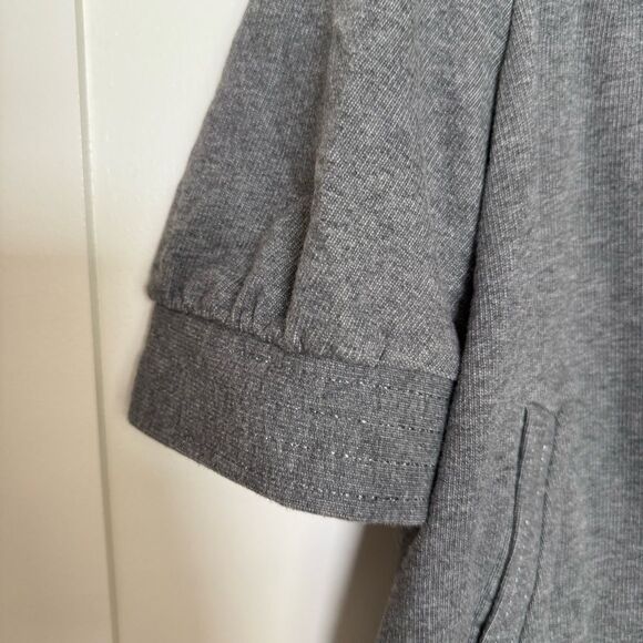 Weekend Max Mara Cardigan Jacket Womens Sz L Gray Button Up Short Sleeve Soft - Picture 4 of 14